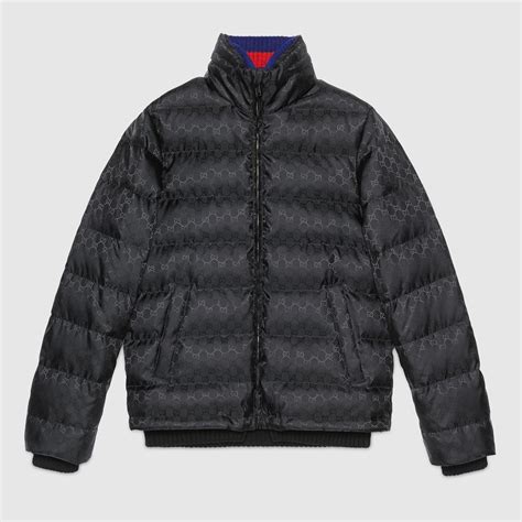 gucci jacquard nylon jacket replica|gucci black diamond quilted coat.